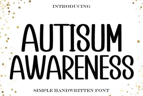 Autisum Awareness: Festive Font for Holiday Designs