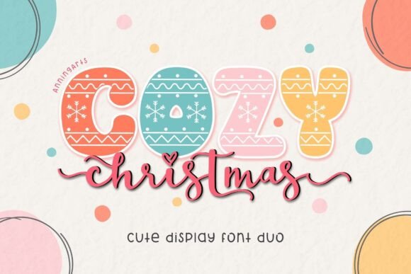 Cozy Christmas Duo: A Festive Typography Pair for Holiday Design
