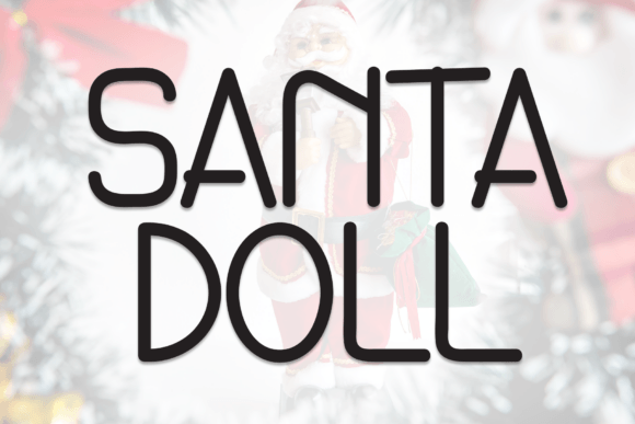 Santa Doll: A Playful Typography Choice
